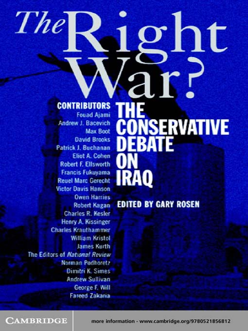 Title details for The Right War? by Gary Rosen - Available